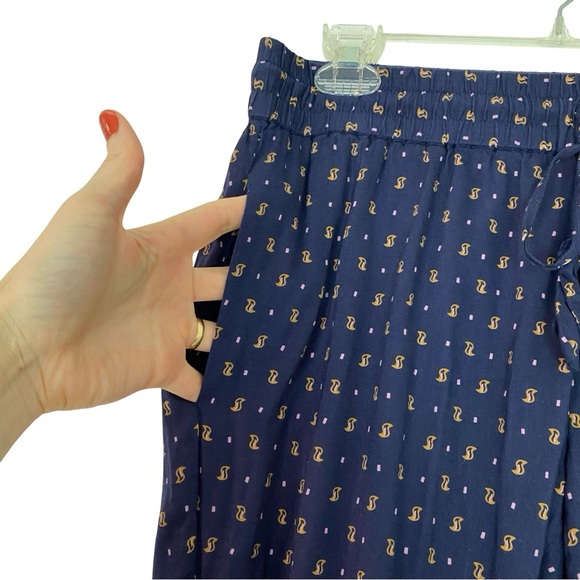 Calypso St Barth Pants Womens Size Small Navy Blue Lightweight Printed Pockets - Picture 5 of 12